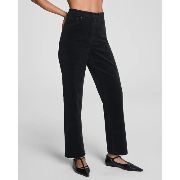 SPANXshape™ Authentic 360 Corduroy 90s Straight Leg Jeans In Black 1X Petite NWT - Picture 4 of 6